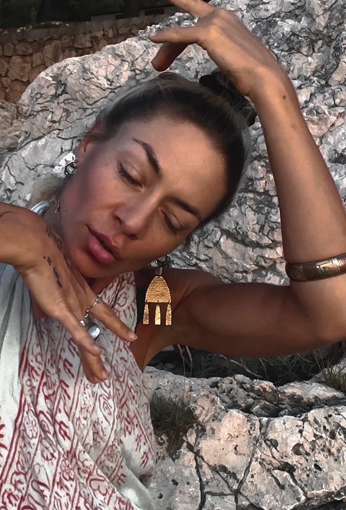Maryam with Pyrite Stone