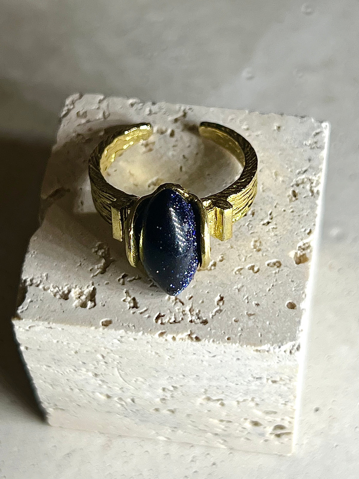 Nymph Blue Goldstone Ring