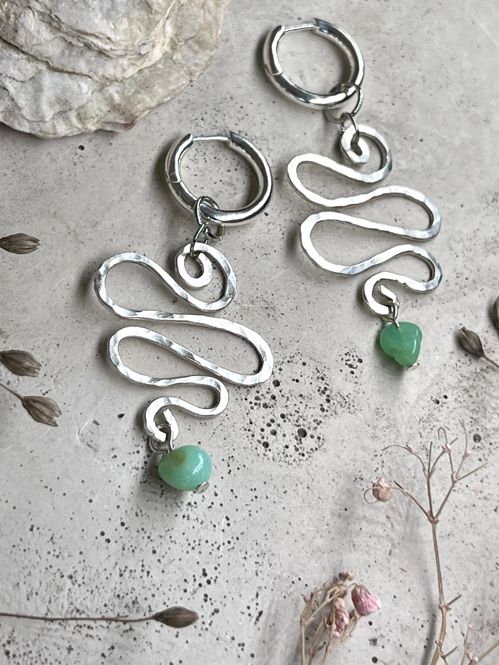 Likka 925 recycled Silber & Chrysopras