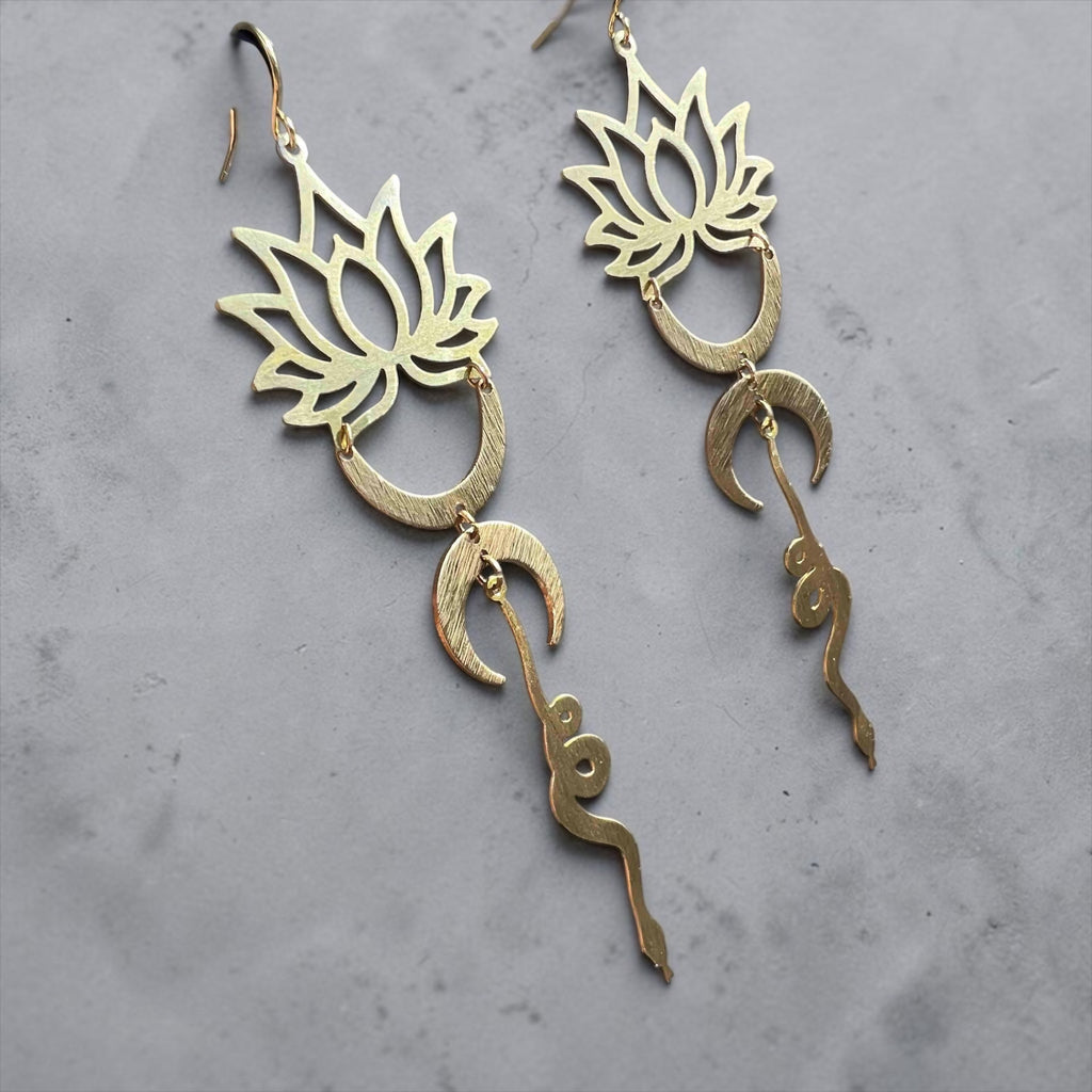 Sunyatha Lotus flower earrings