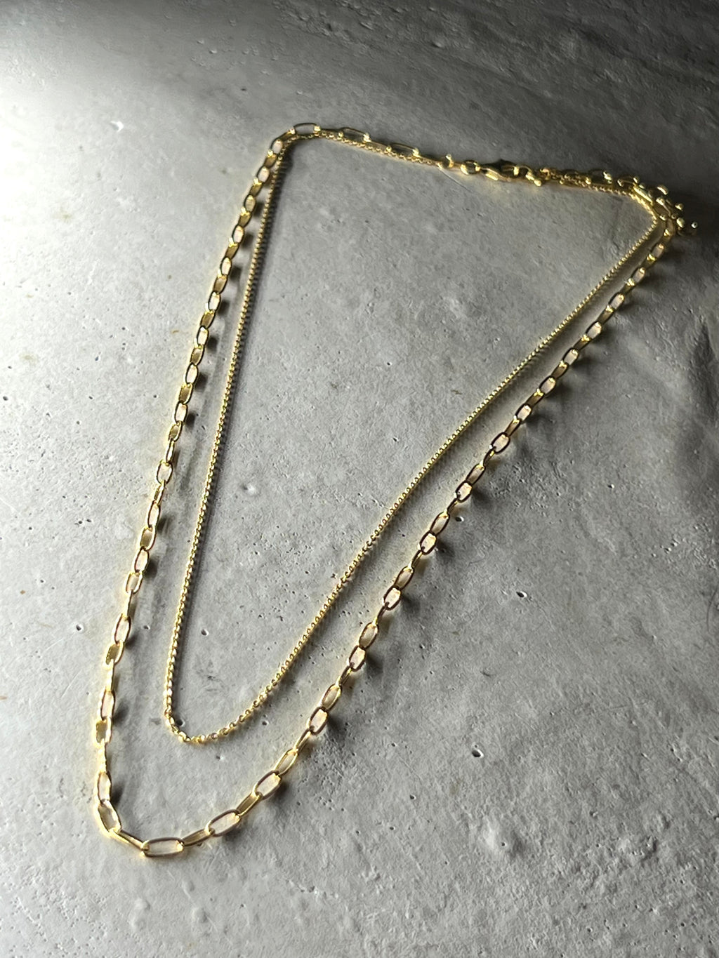 Venezia Double Layer Collier 925 Silber zu 18k vergoldet