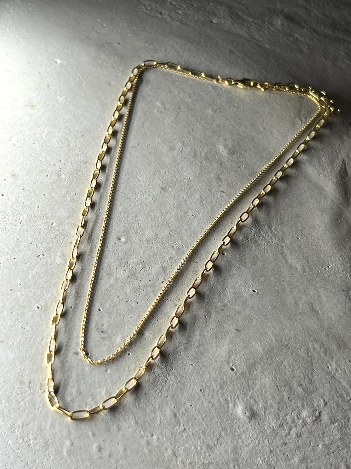 Venezia Double Layer Collier 925 Silber zu 18k vergoldet