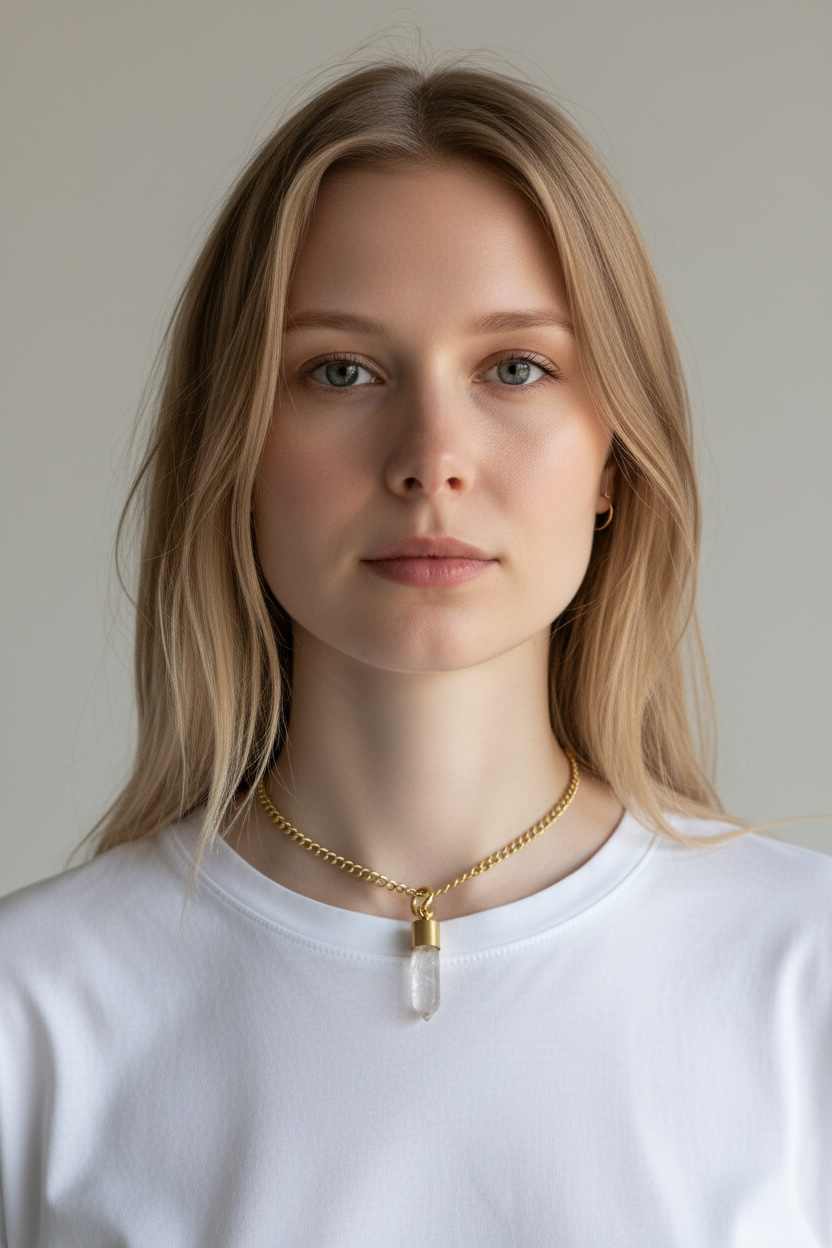 Maxi 18k Choker mit Bergkristallspitze