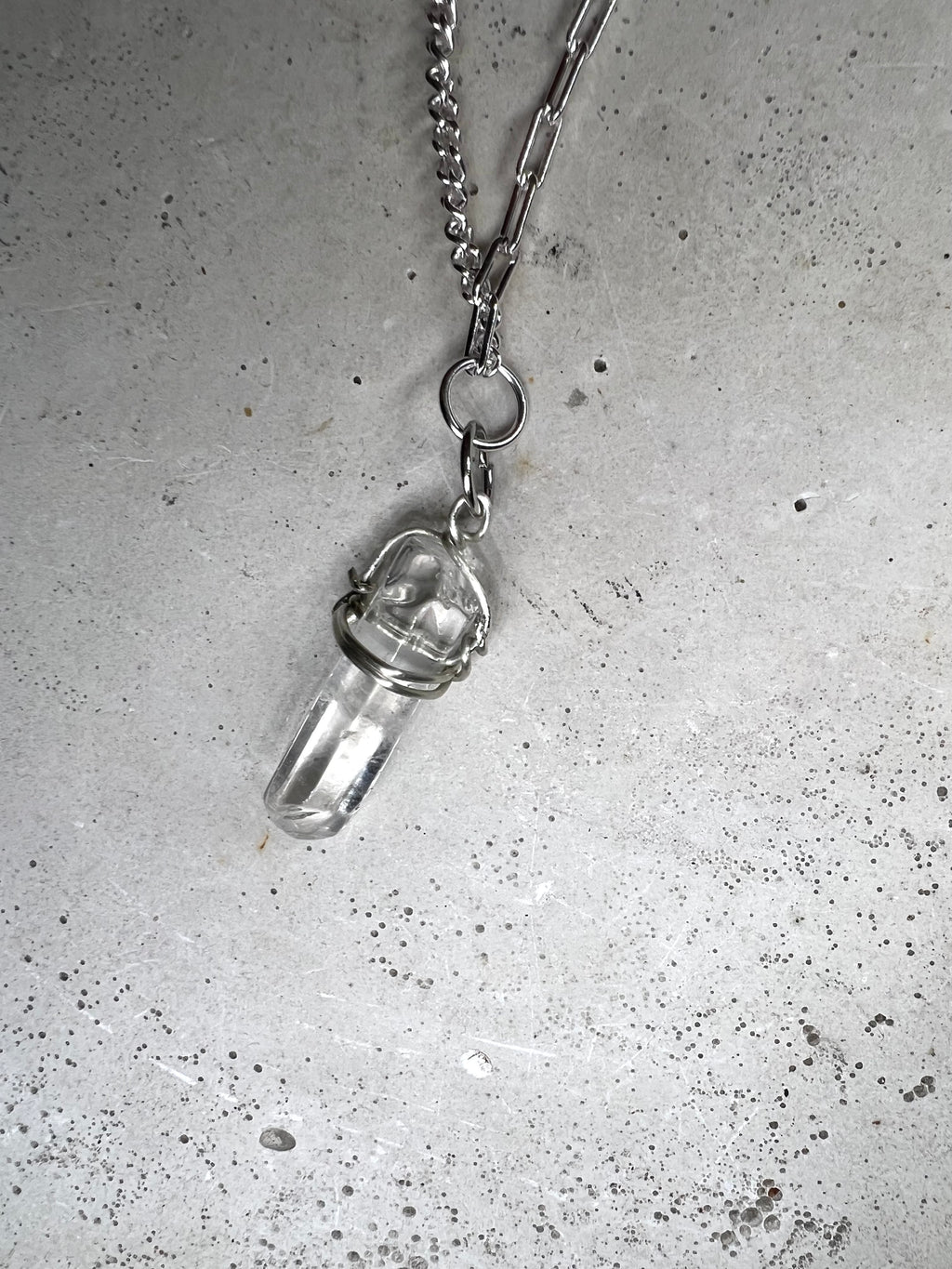 Maari 925 Silver Choker Bergrkistall