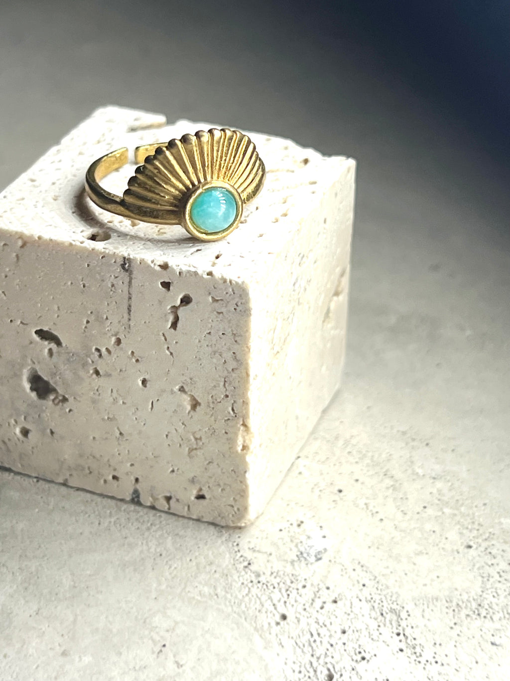 Healing Sun Amazonit Ring