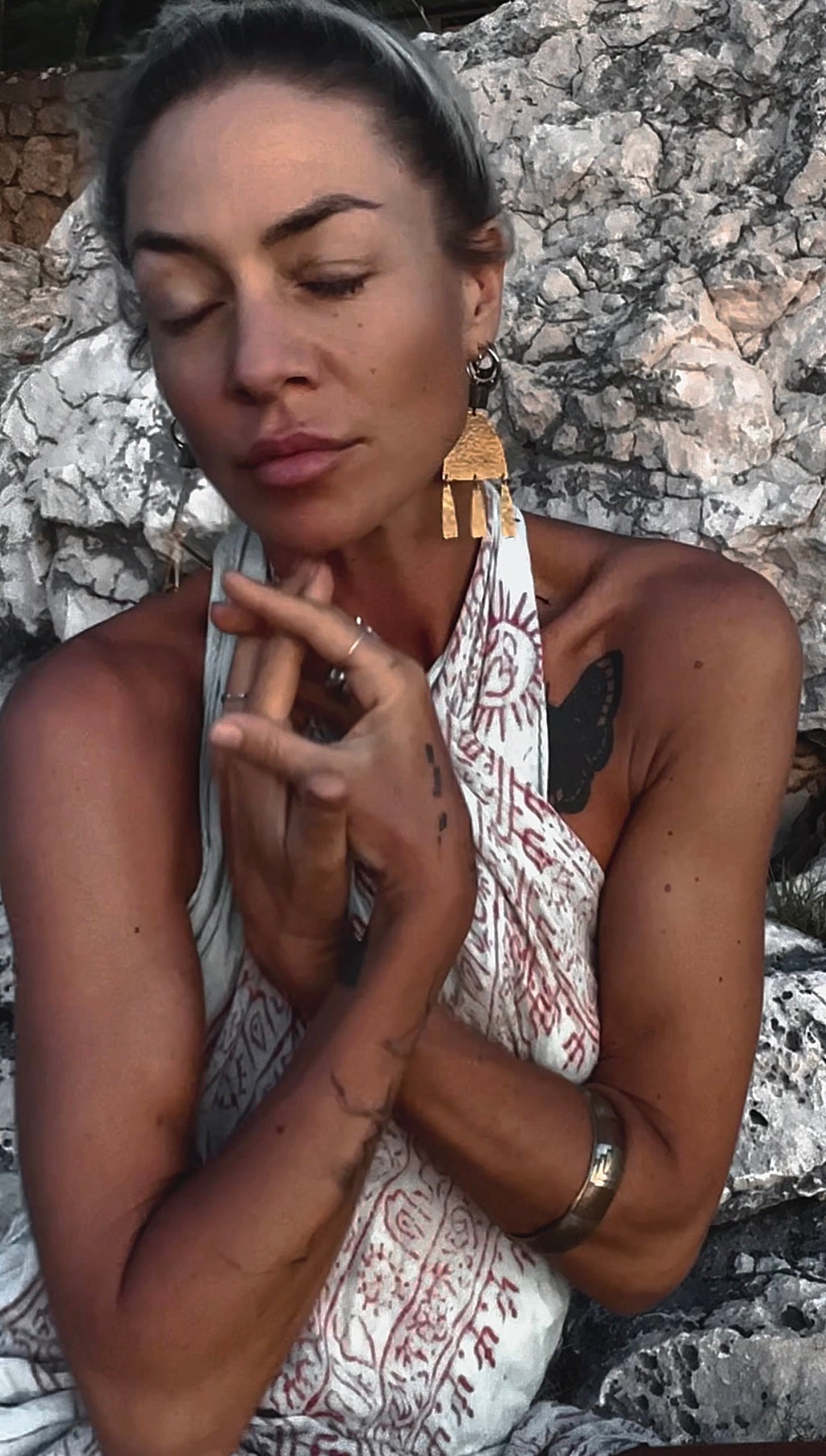 Maryam with Pyrite Stone