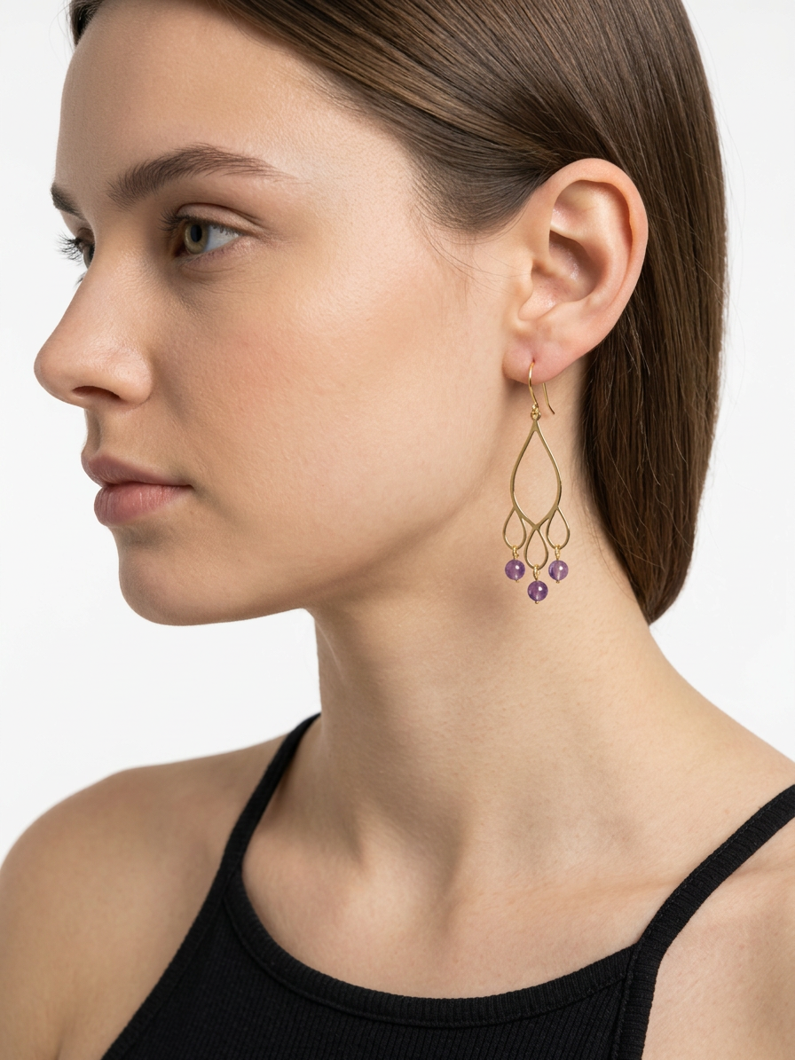 Freya Amethyst Earrings