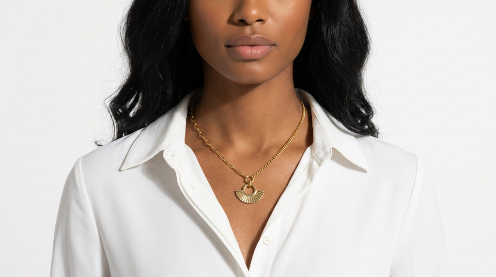 Healing Sun Choker 925 Silber 18k Gold