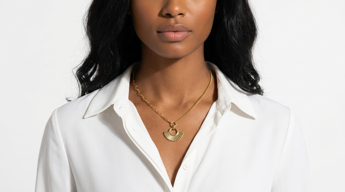 Healing Sun Choker 925 Silber 18k Gold