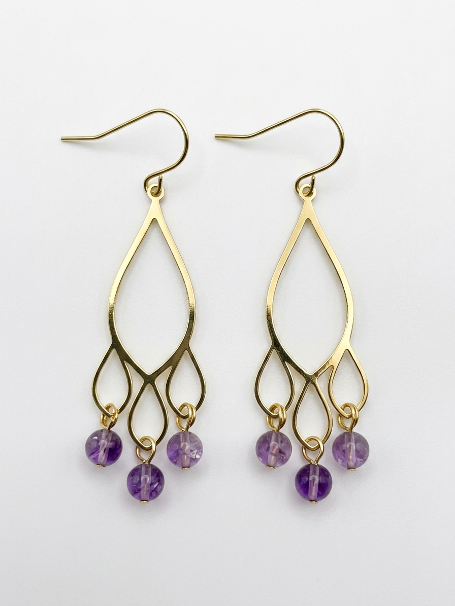 Freya Amethyst Earrings