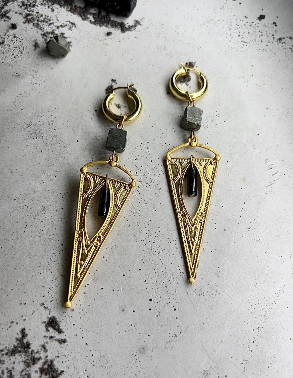 Jamy pull-through earrings 925 silver
