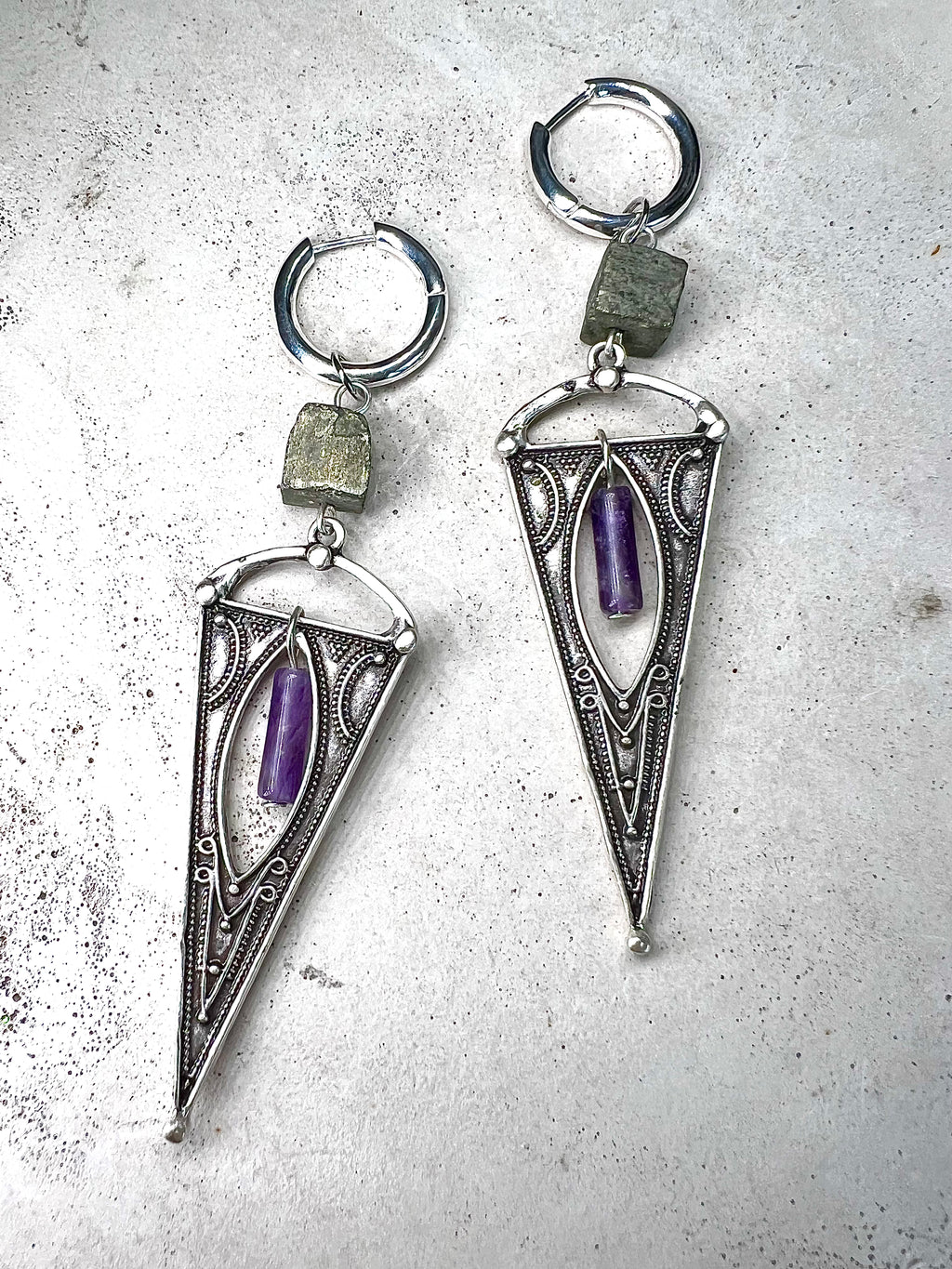 Devi Pyrite with Amethyst