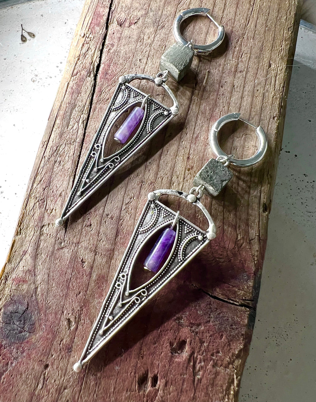 Devi Pyrite with Amethyst