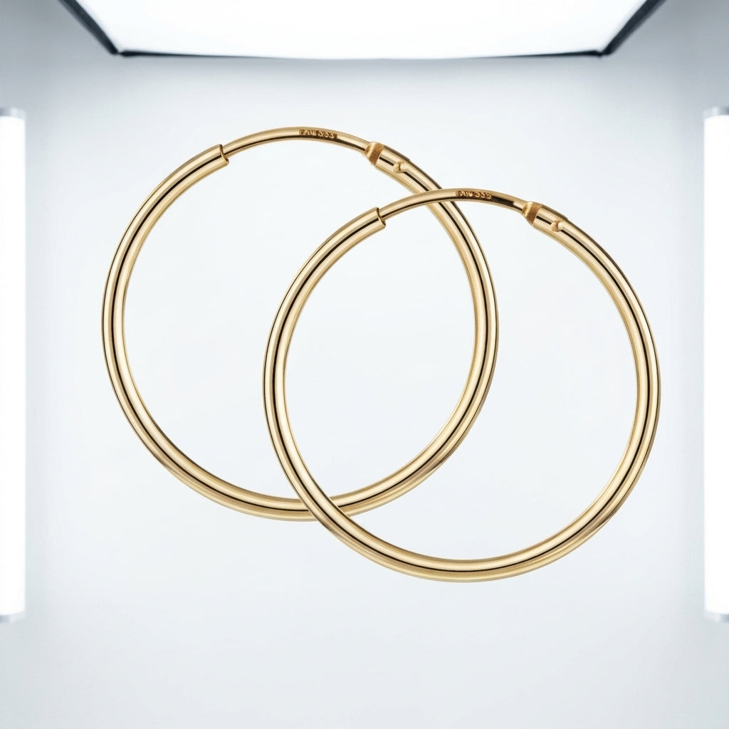 Hoop earrings — Floating Composition | Generated by Modelize