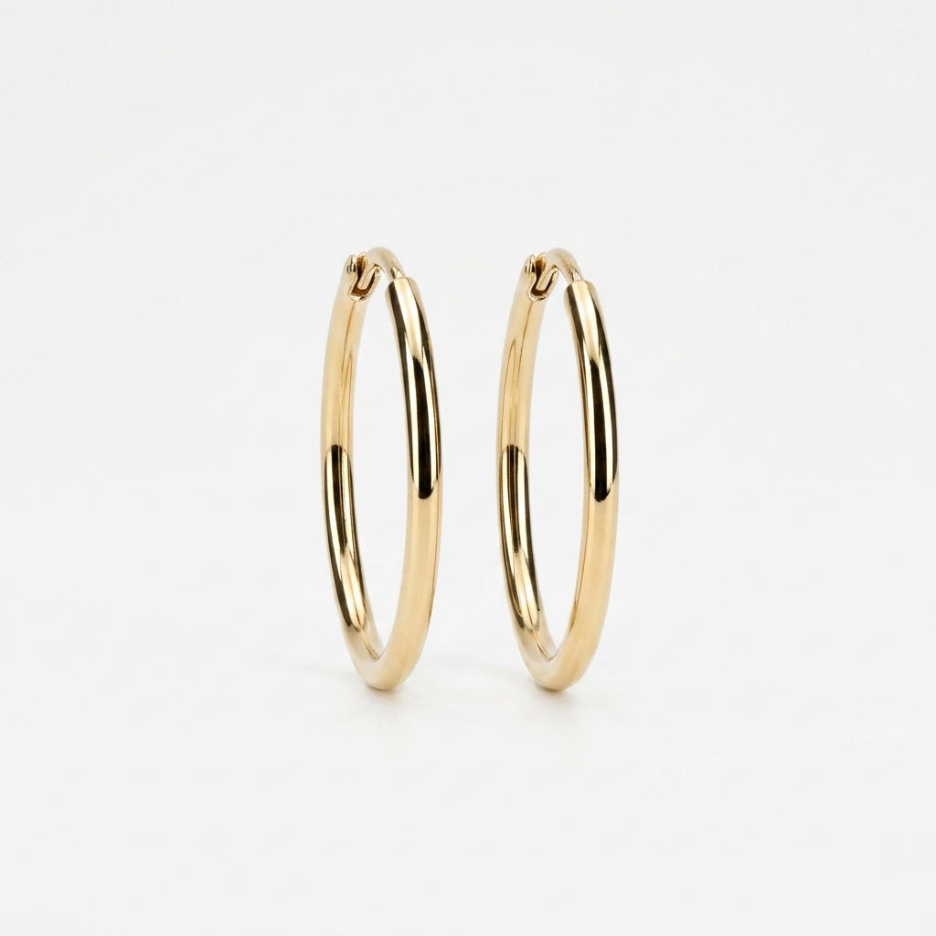 Hoop earrings — Frontal Studio Shot | Generated by Modelize