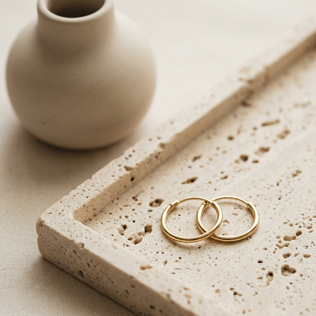 Hoop Earrings — Still Life Scene | Generated by Modelize