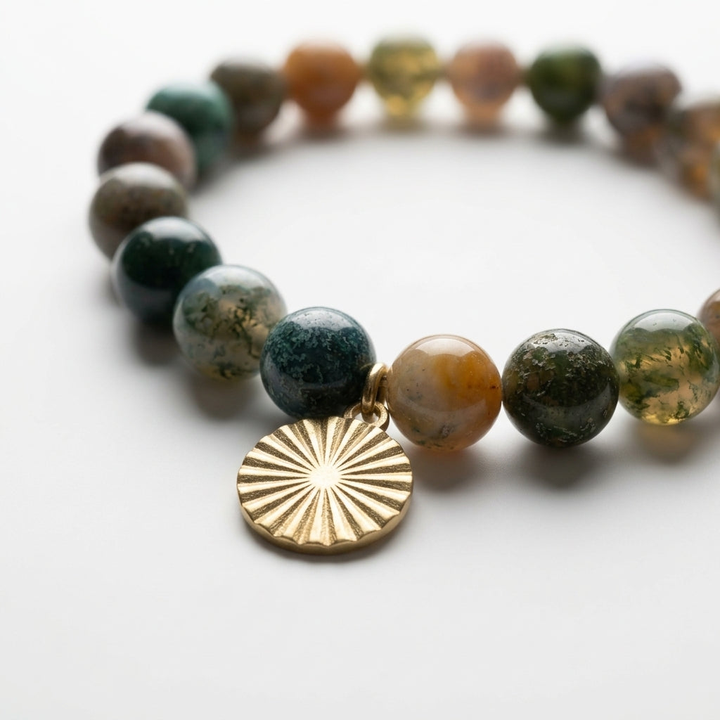 Gemstone beaded bracelet — Macro Detail | Generated by Modelize