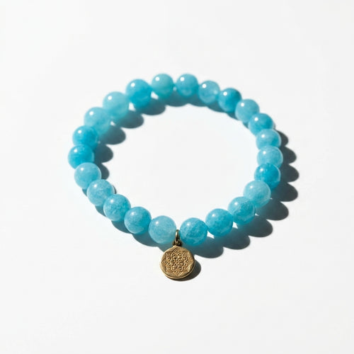 Gemstone beaded bracelet — Mandala Detail Macro | Generated by Modelize