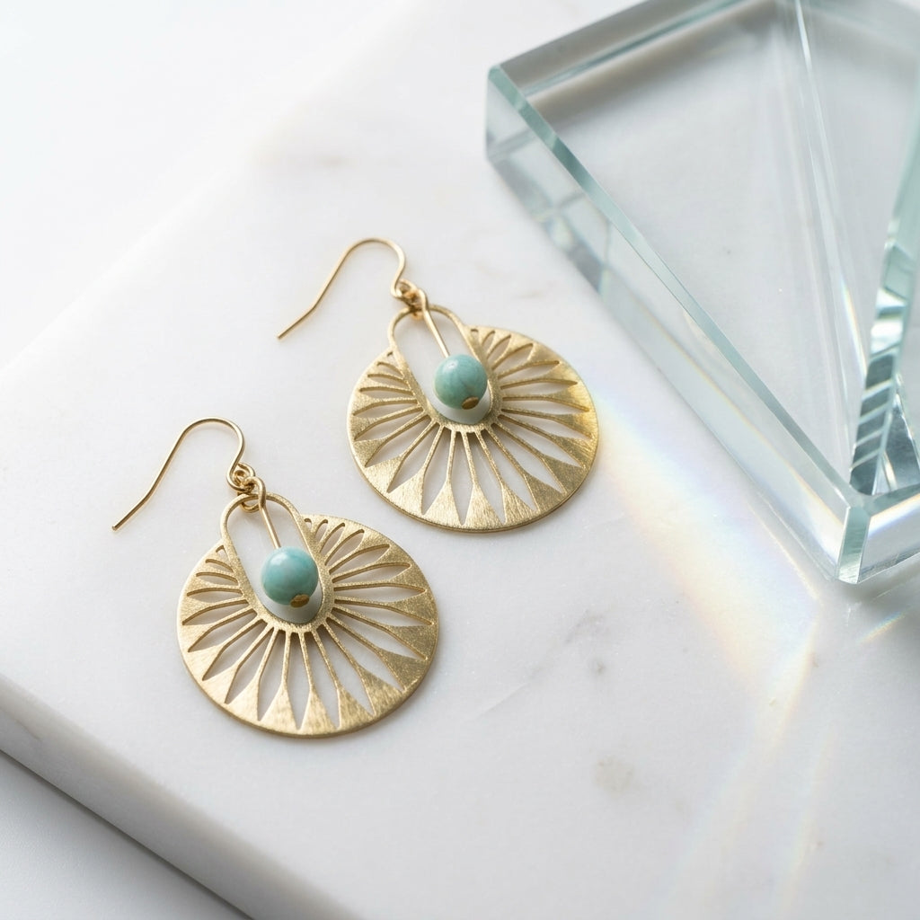 Drop Earrings — Luxury Marble Lifestyle | Generated by Modelize