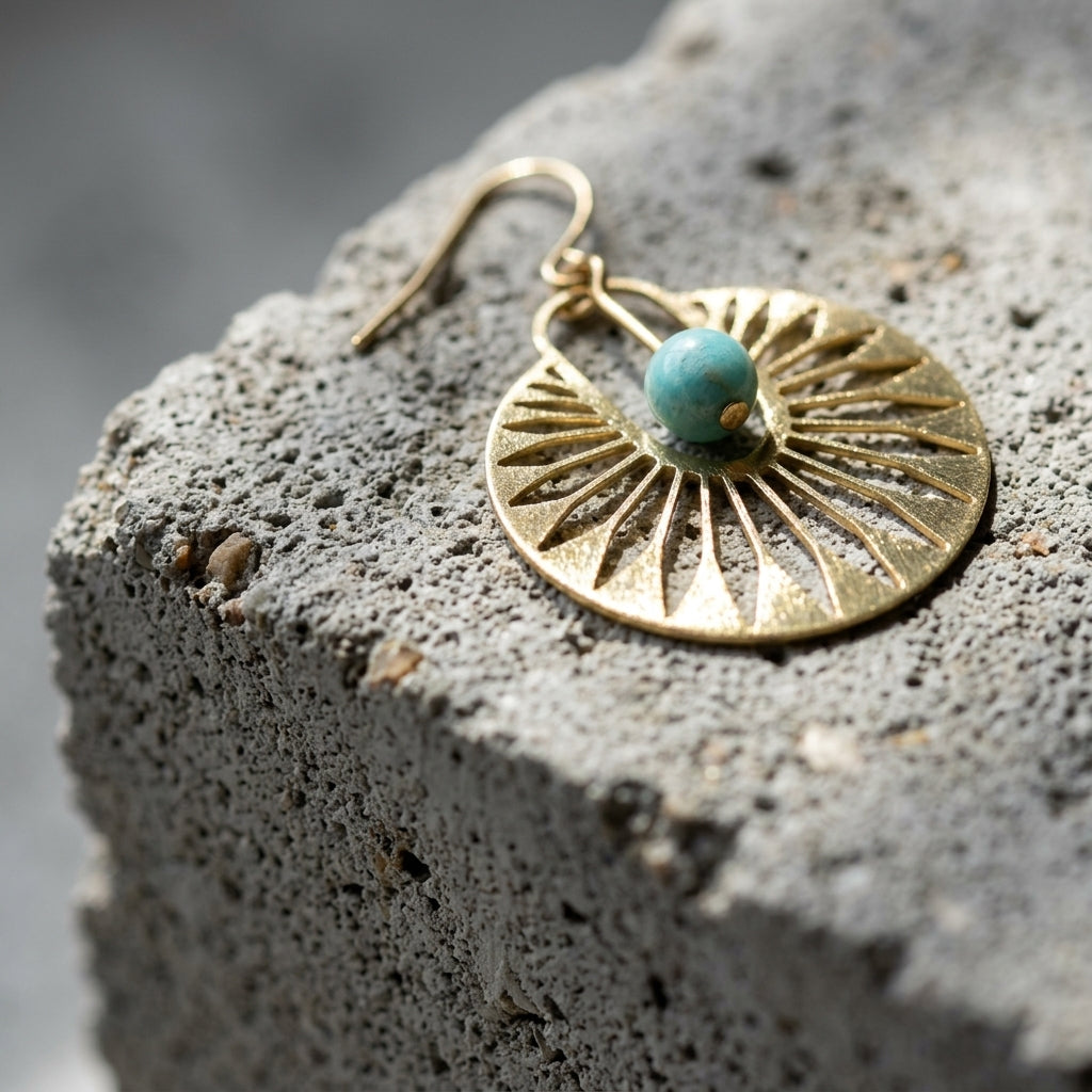 Drop earrings — Macro Texture on Concrete | Generated by Modelize