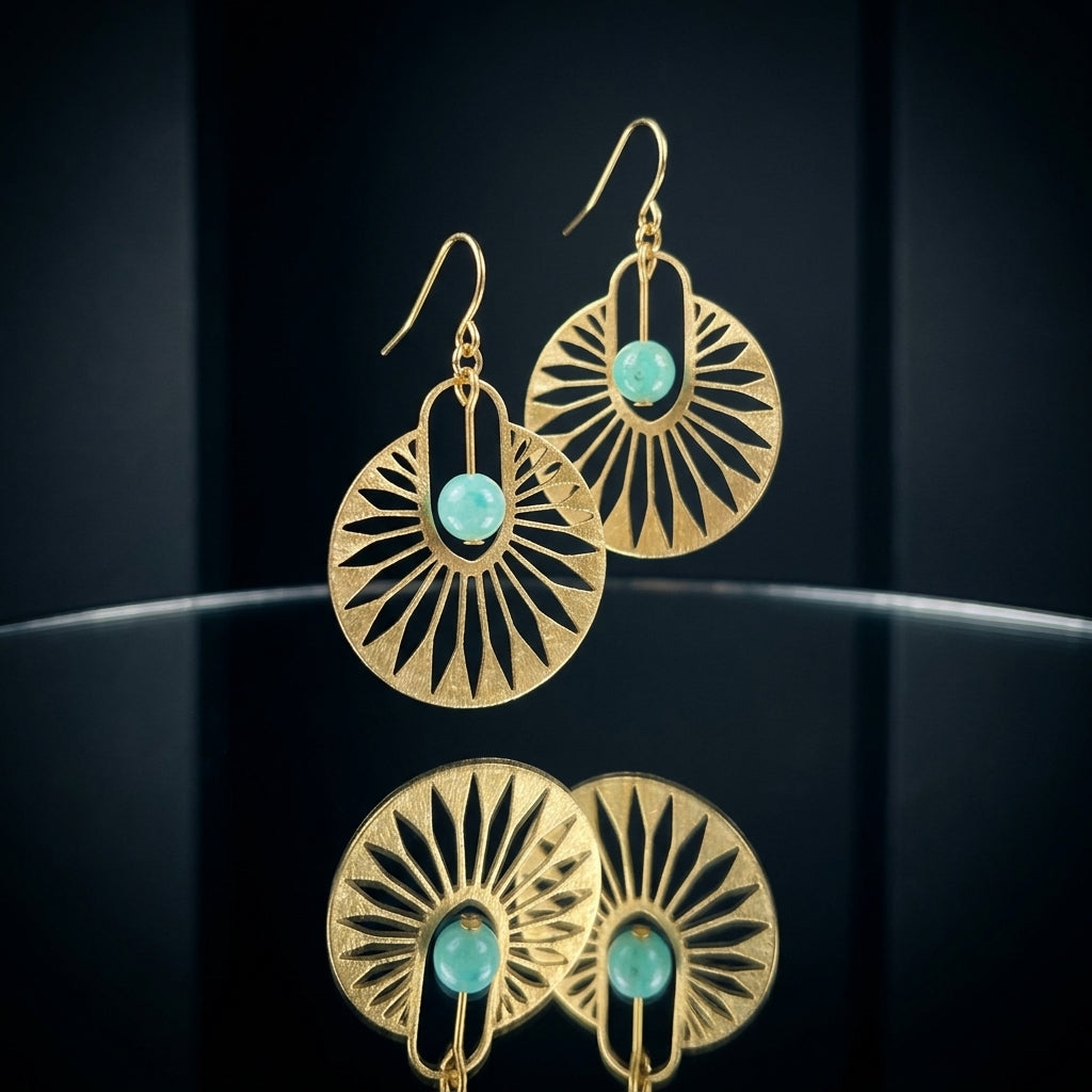Drop earrings — Weightless Floating Composition | Generated by Modelize