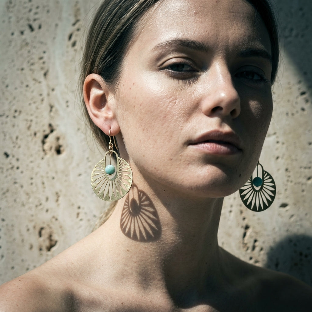Drop earrings — Contemporary Stone Setting | Generated by Modelize