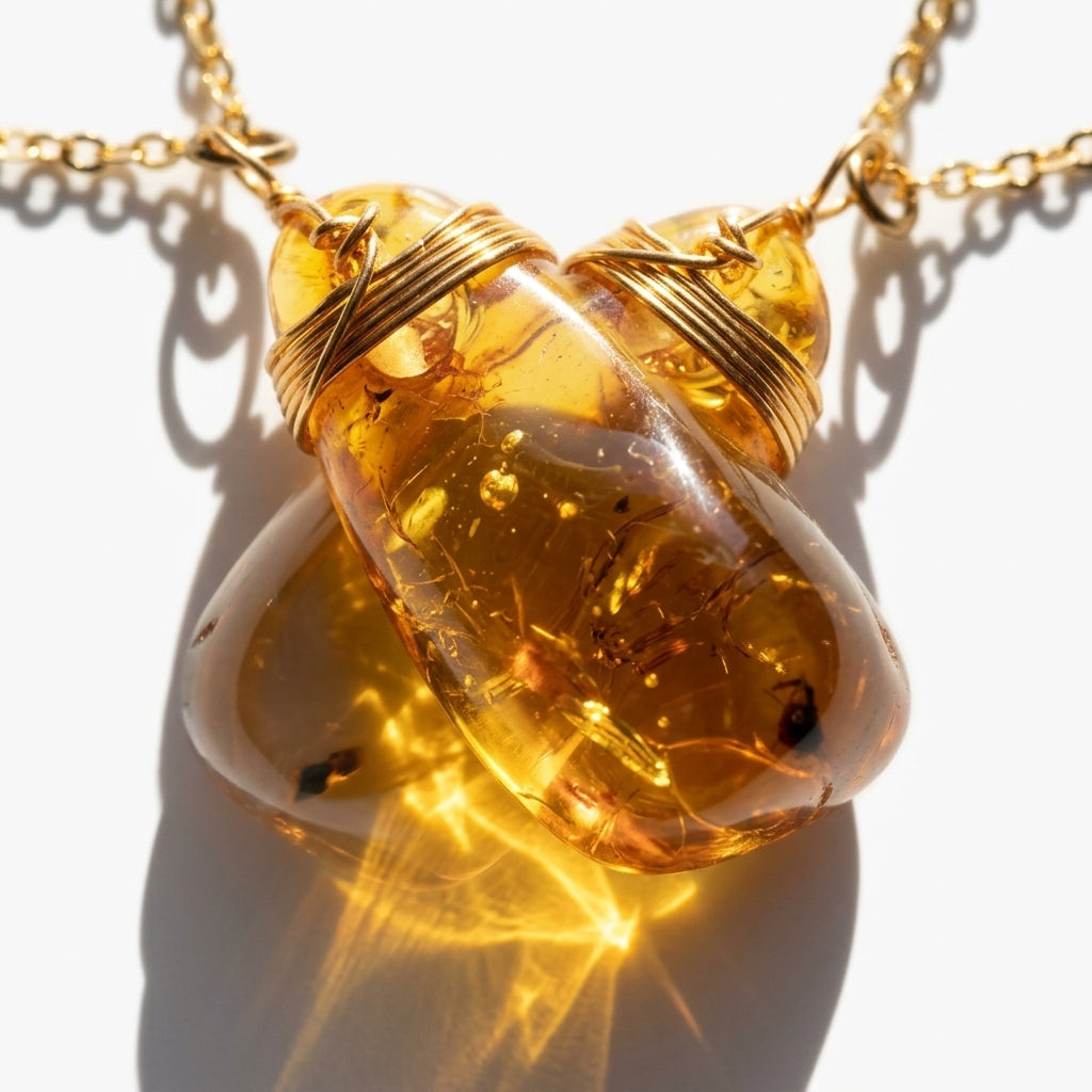 Pendant Necklace — The Amber Core | Generated by Modelize