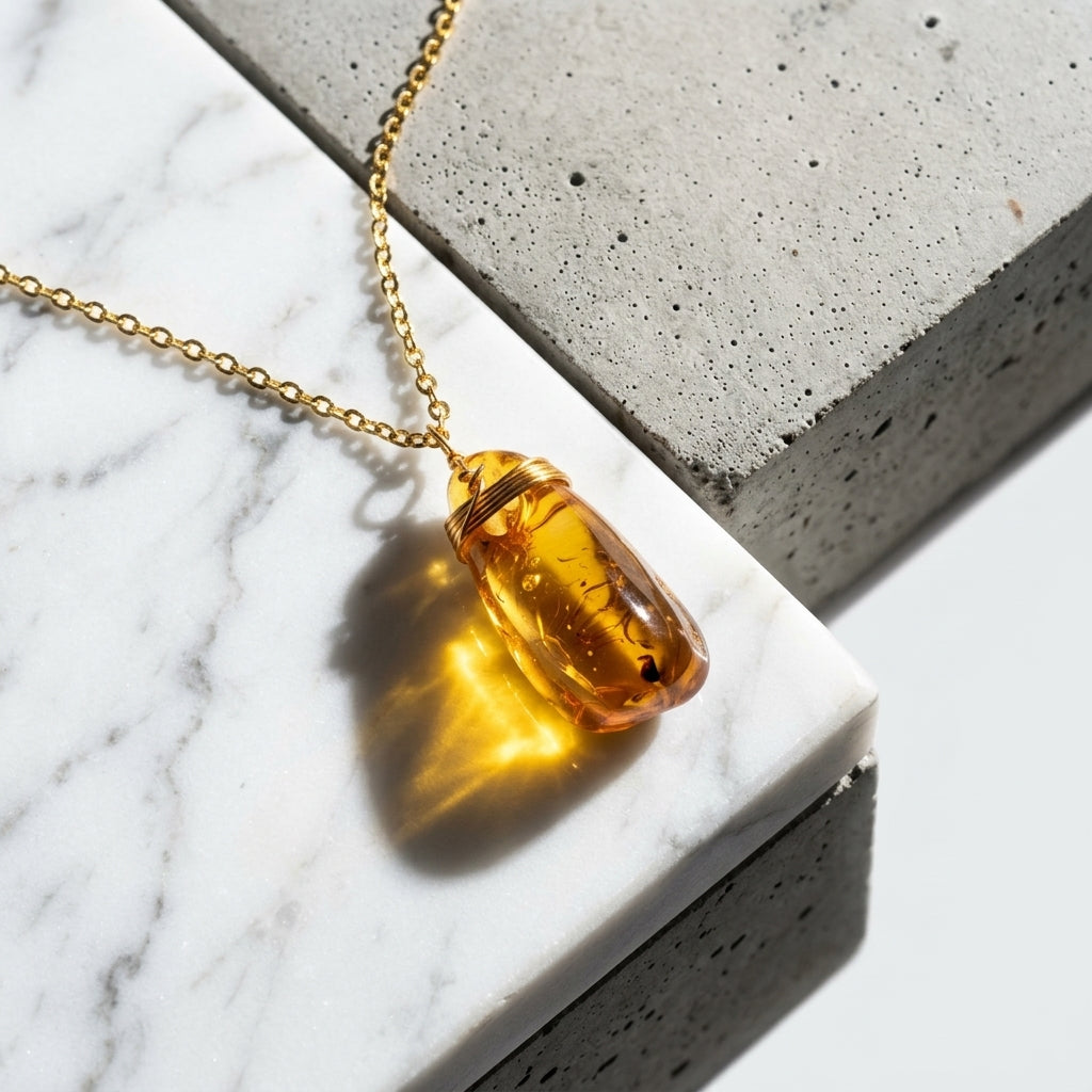 Pendant Necklace — Luxury Contrast | Generated by Modelize