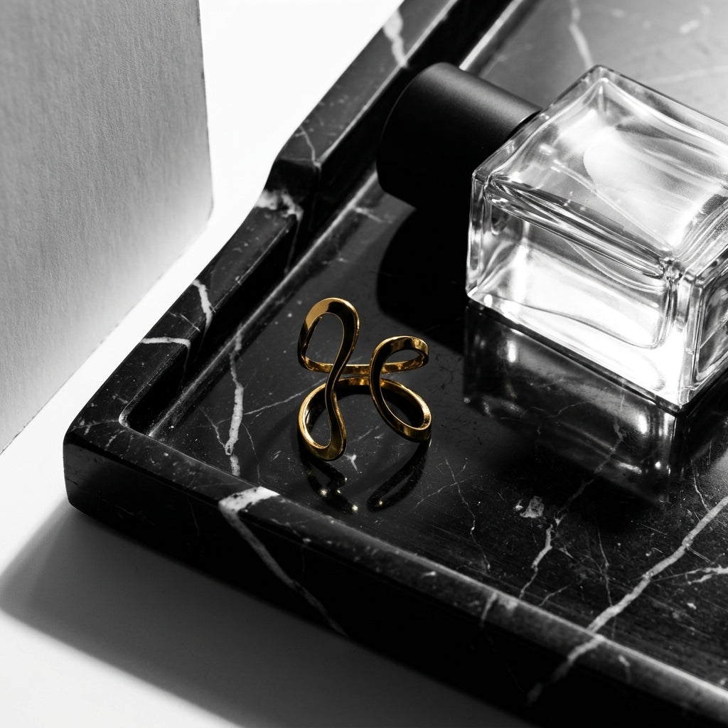 Sculptural Ring — Editorial Marble Lifestyle | Generated by Modelize