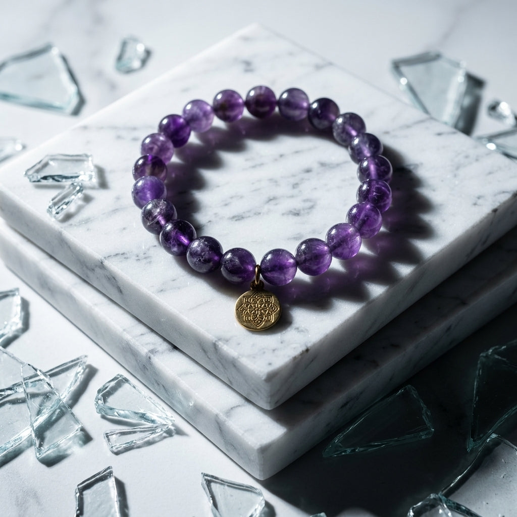 Beaded gemstone bracelet — Luxury Glass & Marble | Generated by Modelize