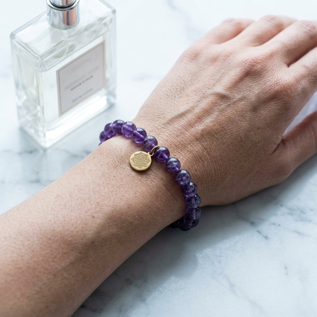Beaded gemstone bracelet — Modern Minimalist Lifestyle | Generated by Modelize