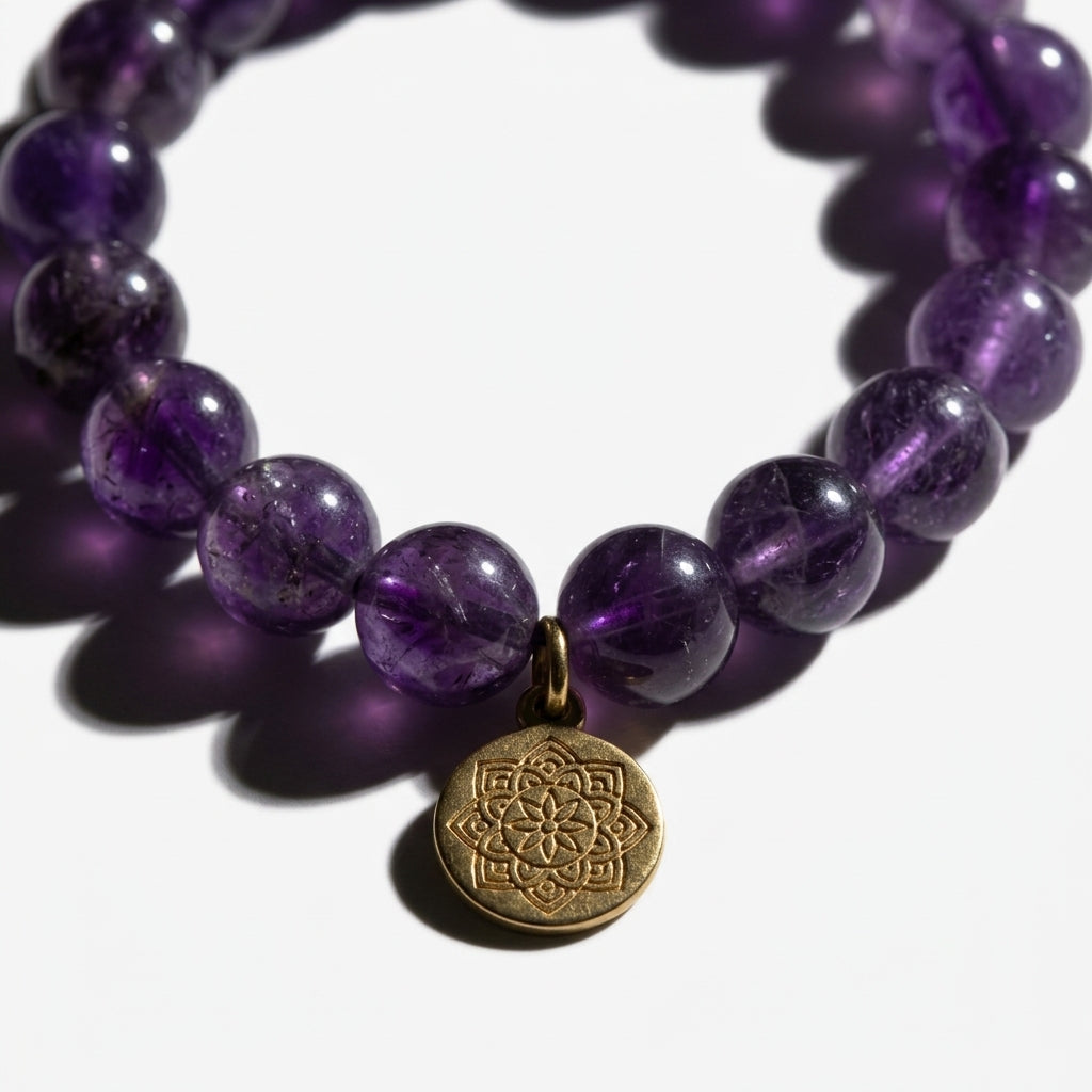 Beaded gemstone bracelet — Mandala Detail Macro | Generated by Modelize