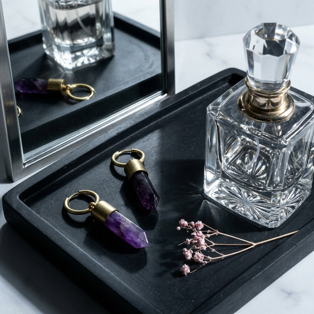 Crystal hoop earrings — Luxury Vanity Lifestyle | Generated by Modelize