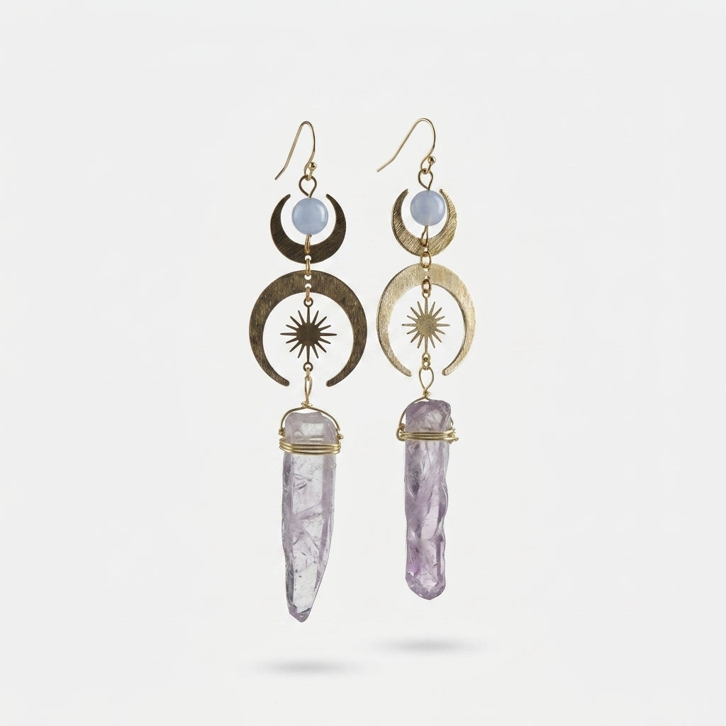 Drop earrings — Suspended Floating Shot | Generated by Modelize