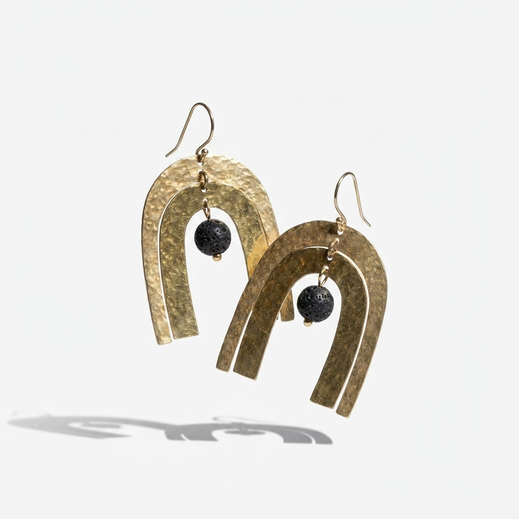 Earrings — Floating Minimalist Composition | Generated by Modelize