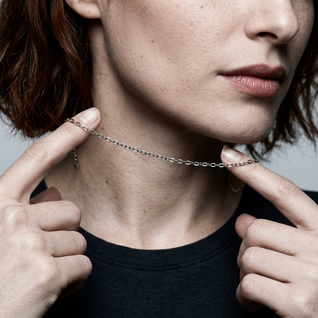 Necklace — On Model - Jewelry Hands Detail | Generated by Modelize