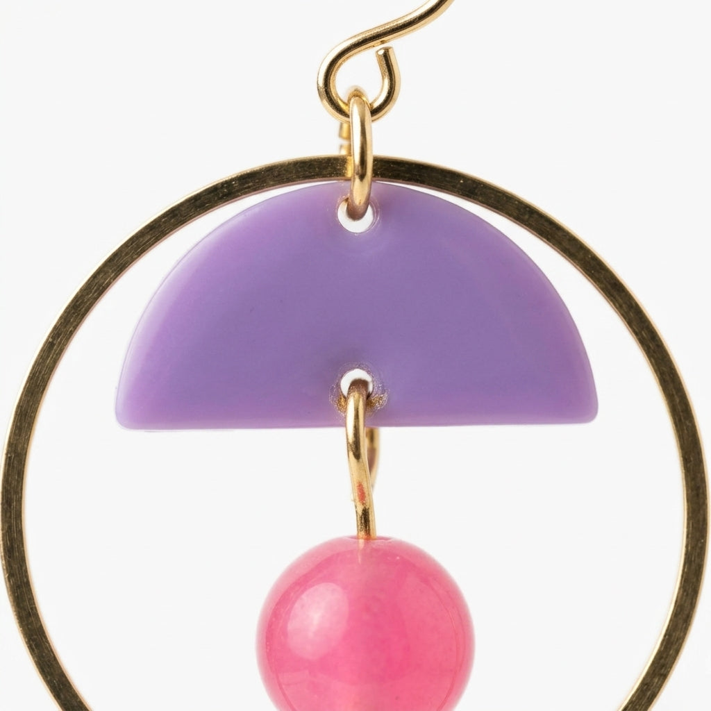 Dangle earrings — Macro Detail | Generated by Modelize