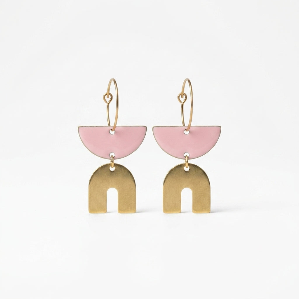 Drop hoop earrings — Symmetrical Pair Studio | Generated by Modelize