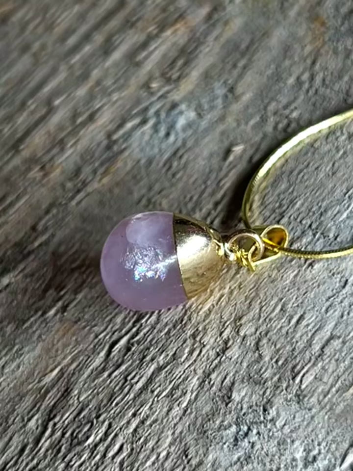 Rosenquarz Drop 18k Gold Vermeil