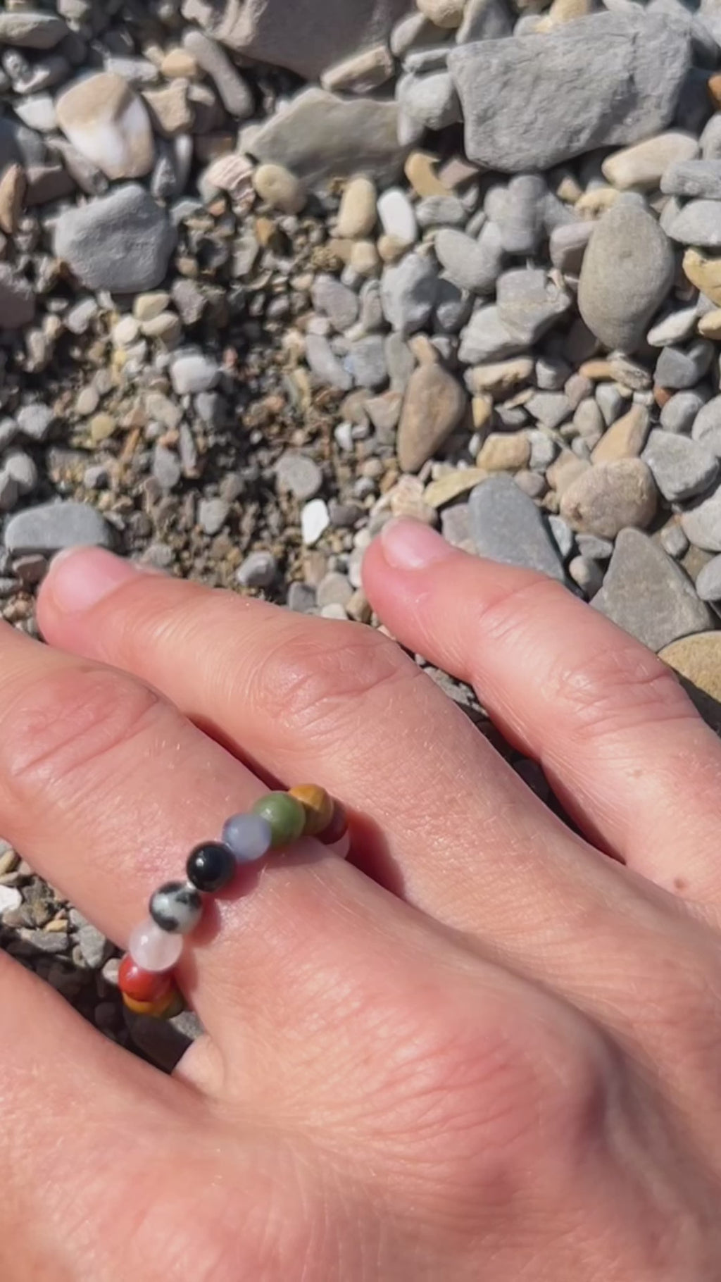 Edelstein Perlen Ring