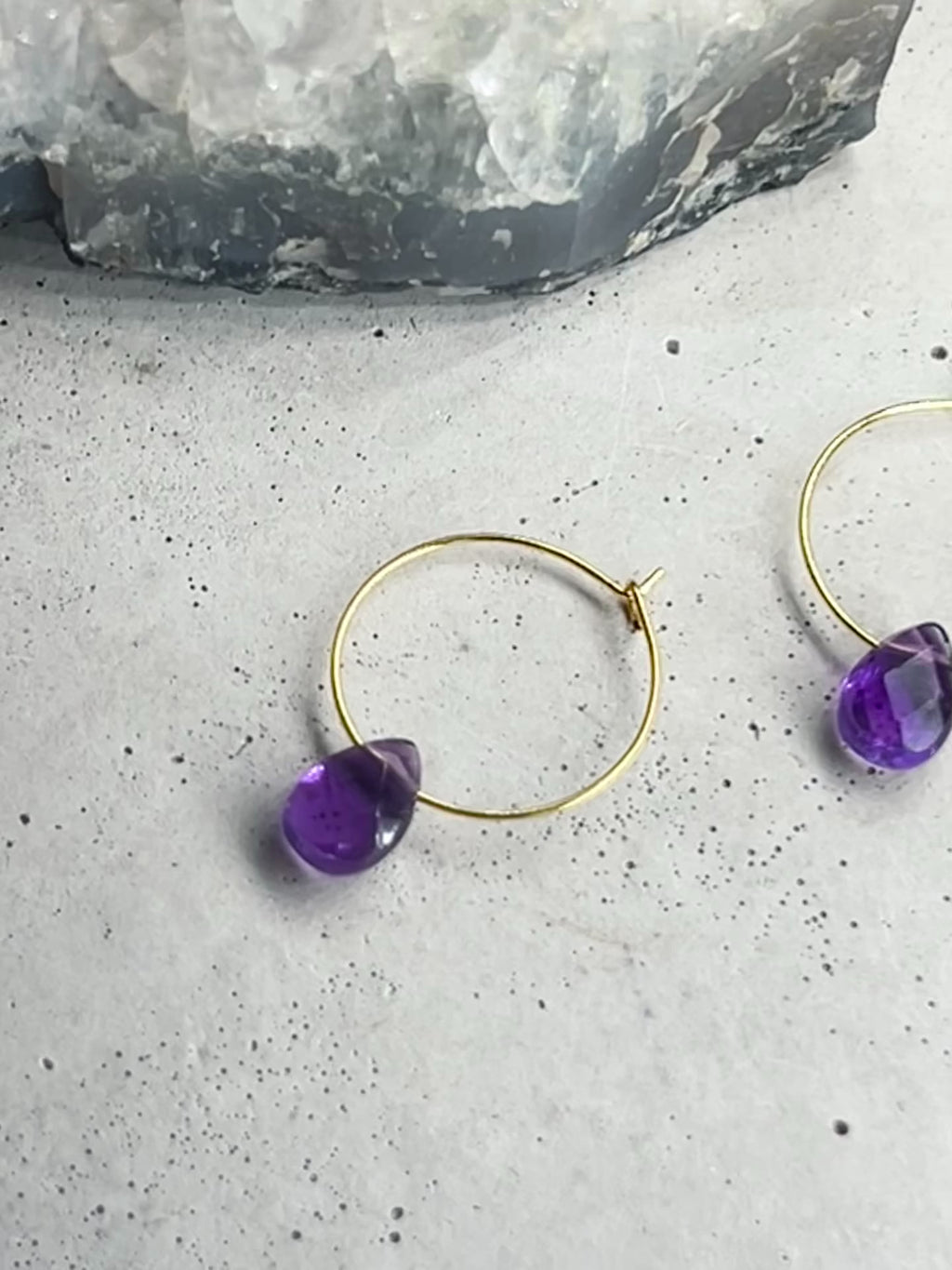 Amethyst Creolen