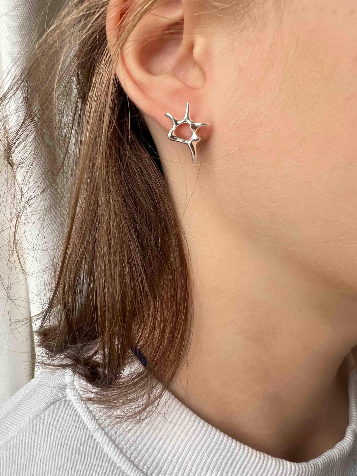 Splash Silver earstuds - allmymillionmoons