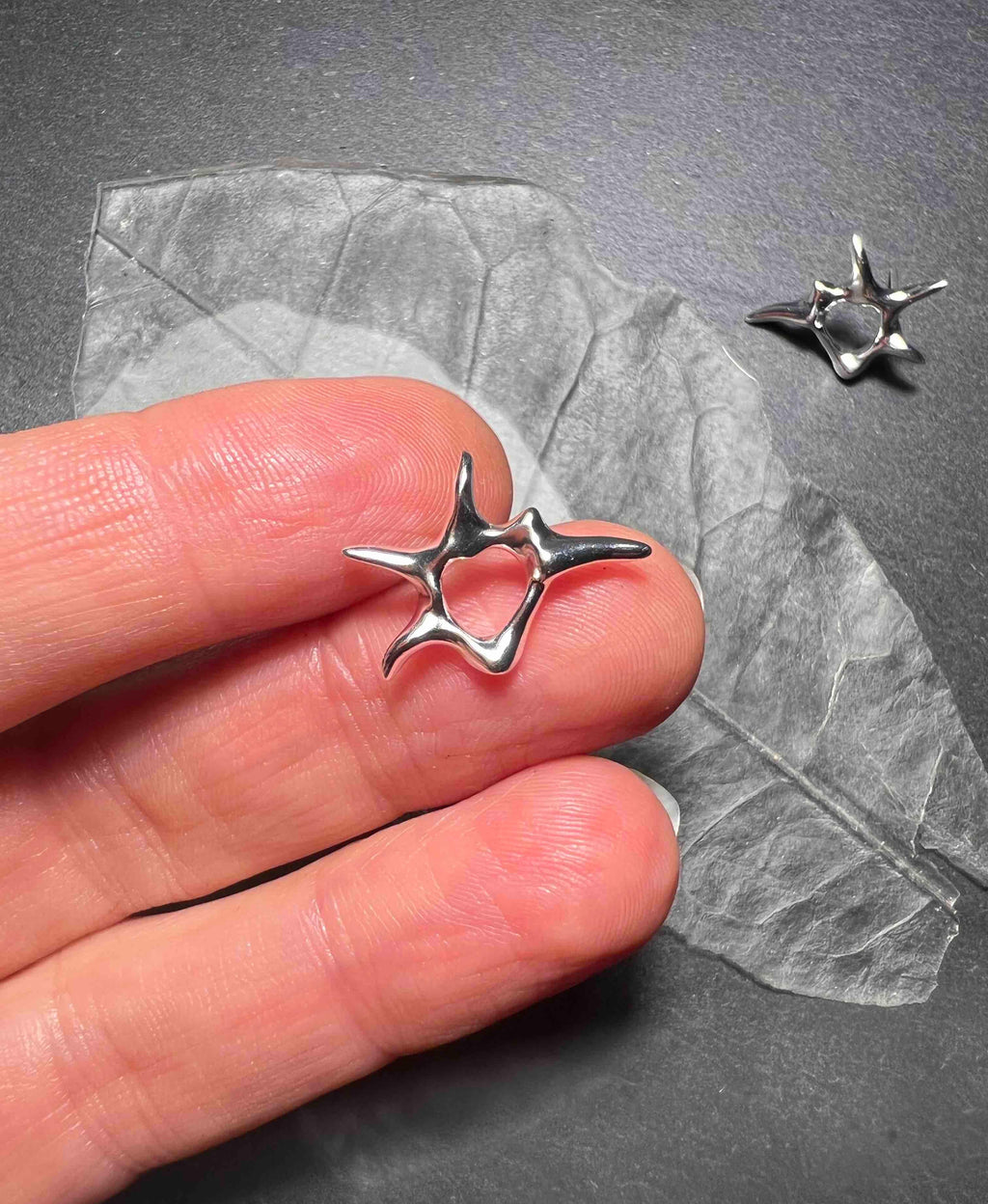 Splash Silver earstuds - allmymillionmoons